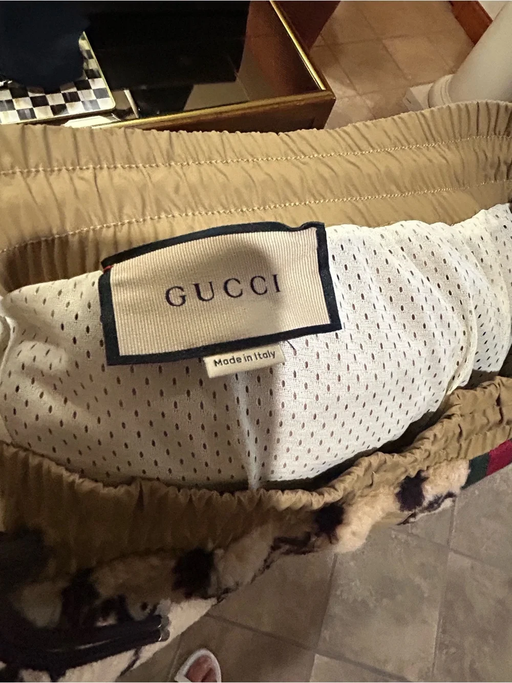 Men's Gucci GG jacquard wool blend fleece jogging pants size XXL made in Italy
